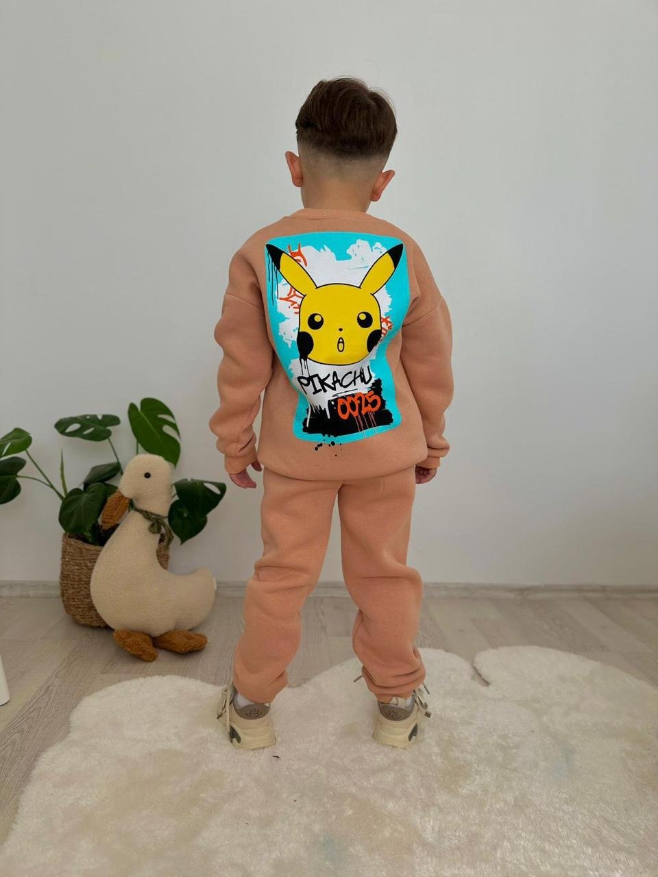 OUTF-15-01 Geliboon Pikachu Kids Outfit Set – Back Print - الصورة 1