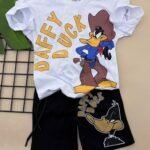ZARA Daffy Duck White & Black Kids Outfit Set